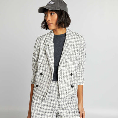 Veste en tweed Noir/blanc