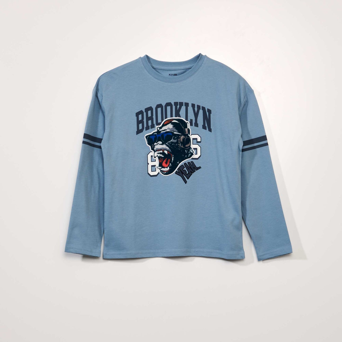 T-shirt en jersey Bleu