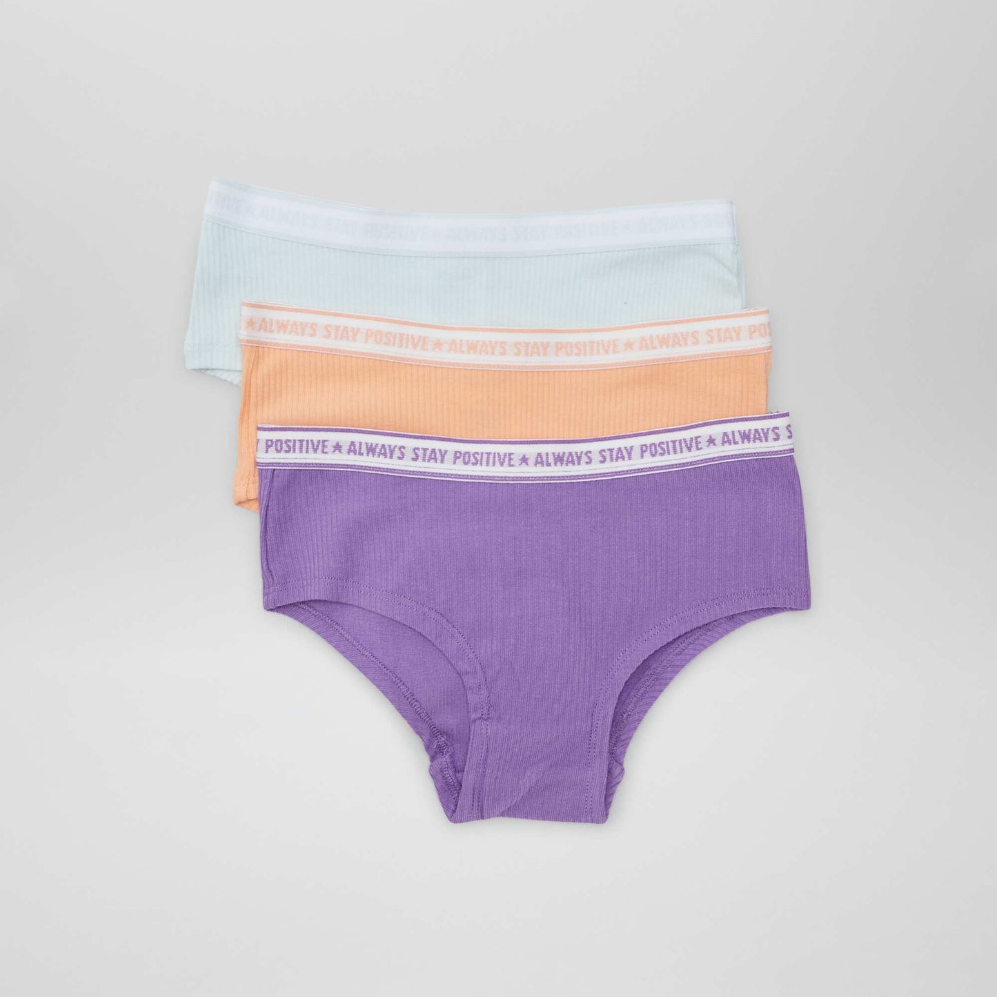 Lot de 3 shorties en maille c tel e Violet/rose/bleu