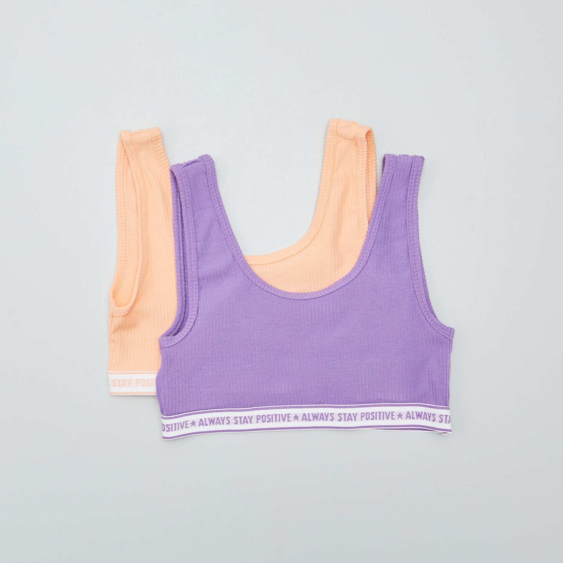 Lot de 2 brassi res de sport c tel es Violet/rose