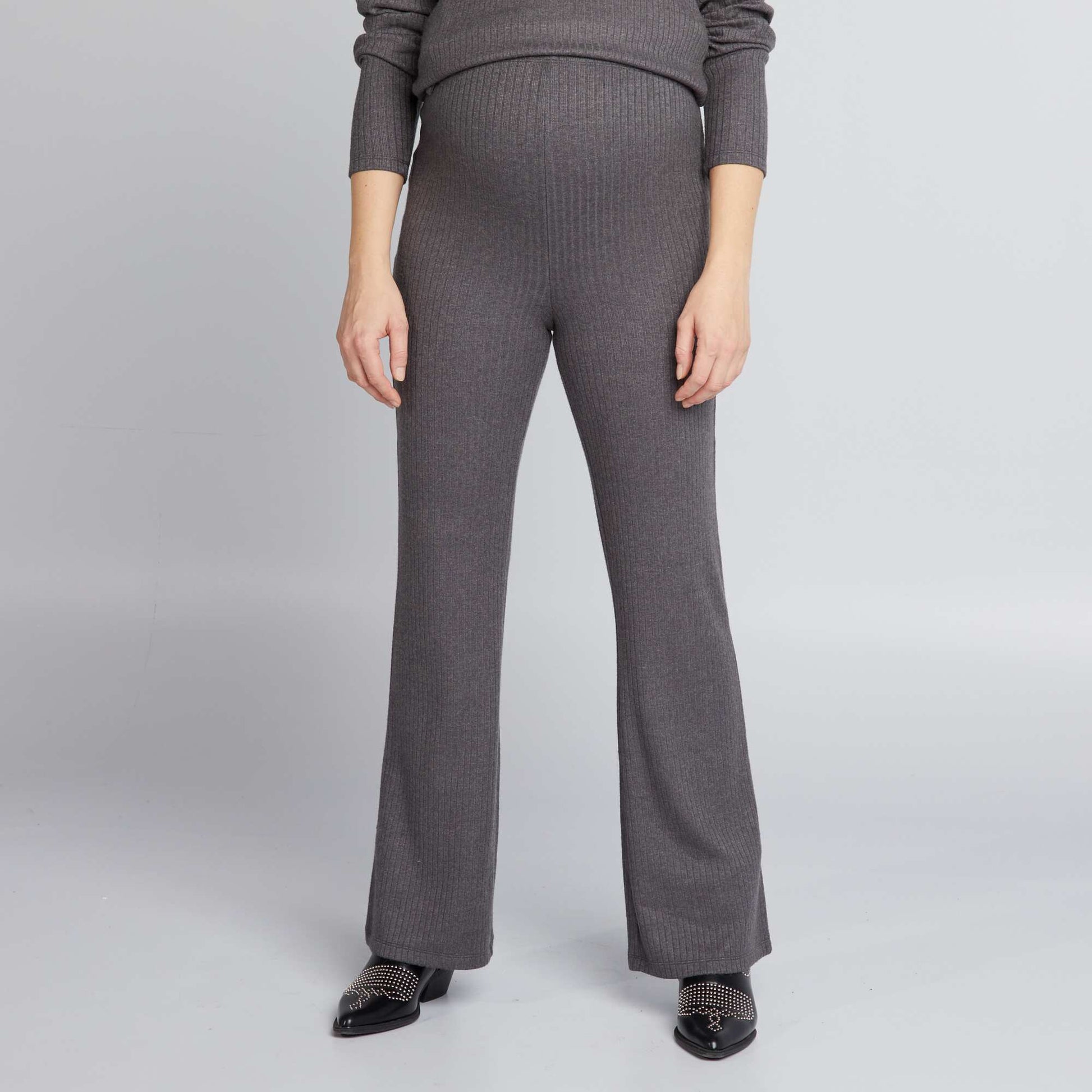 Pantalon grossesse c tel bootcut/flare Gris fonc