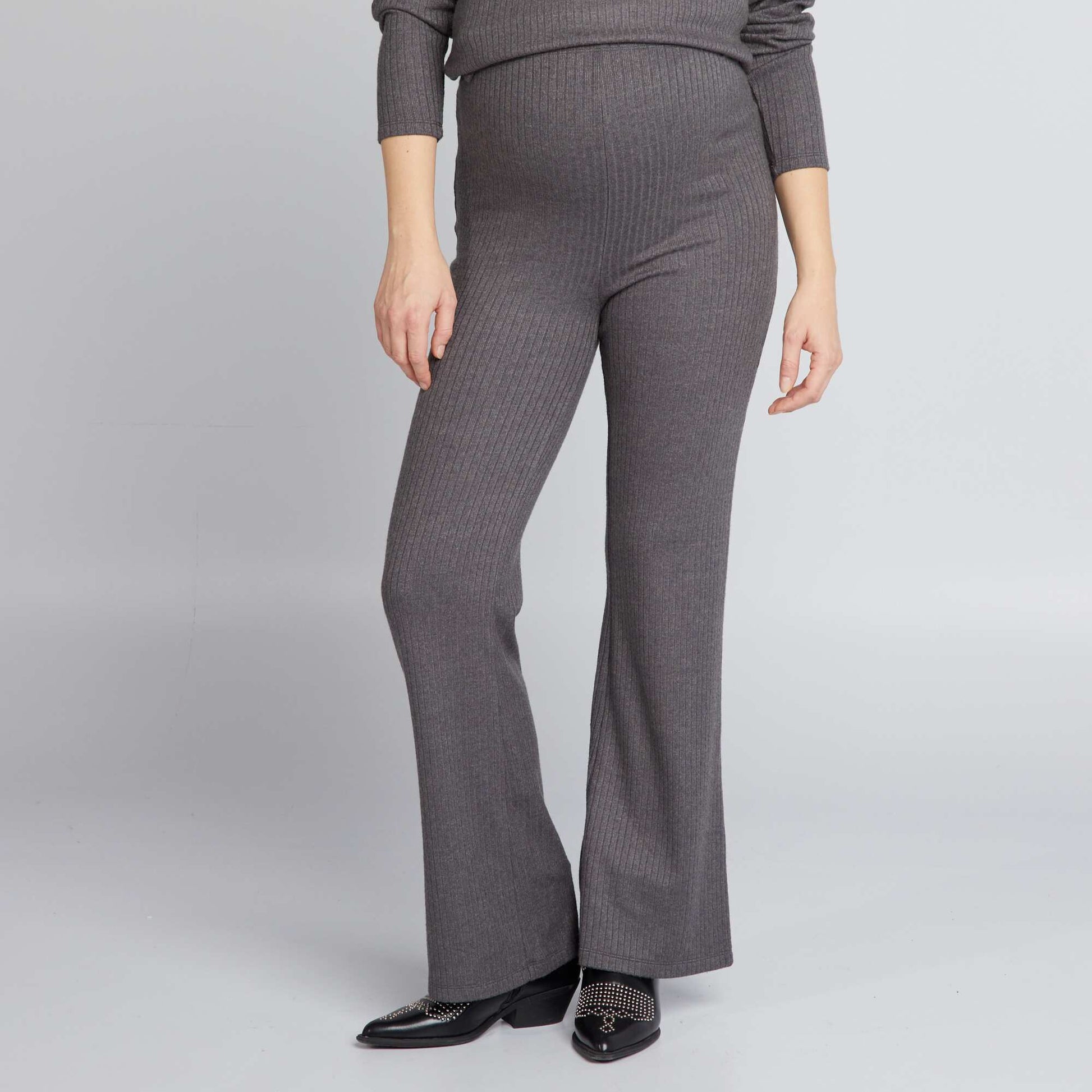 Pantalon grossesse c tel bootcut/flare Gris fonc
