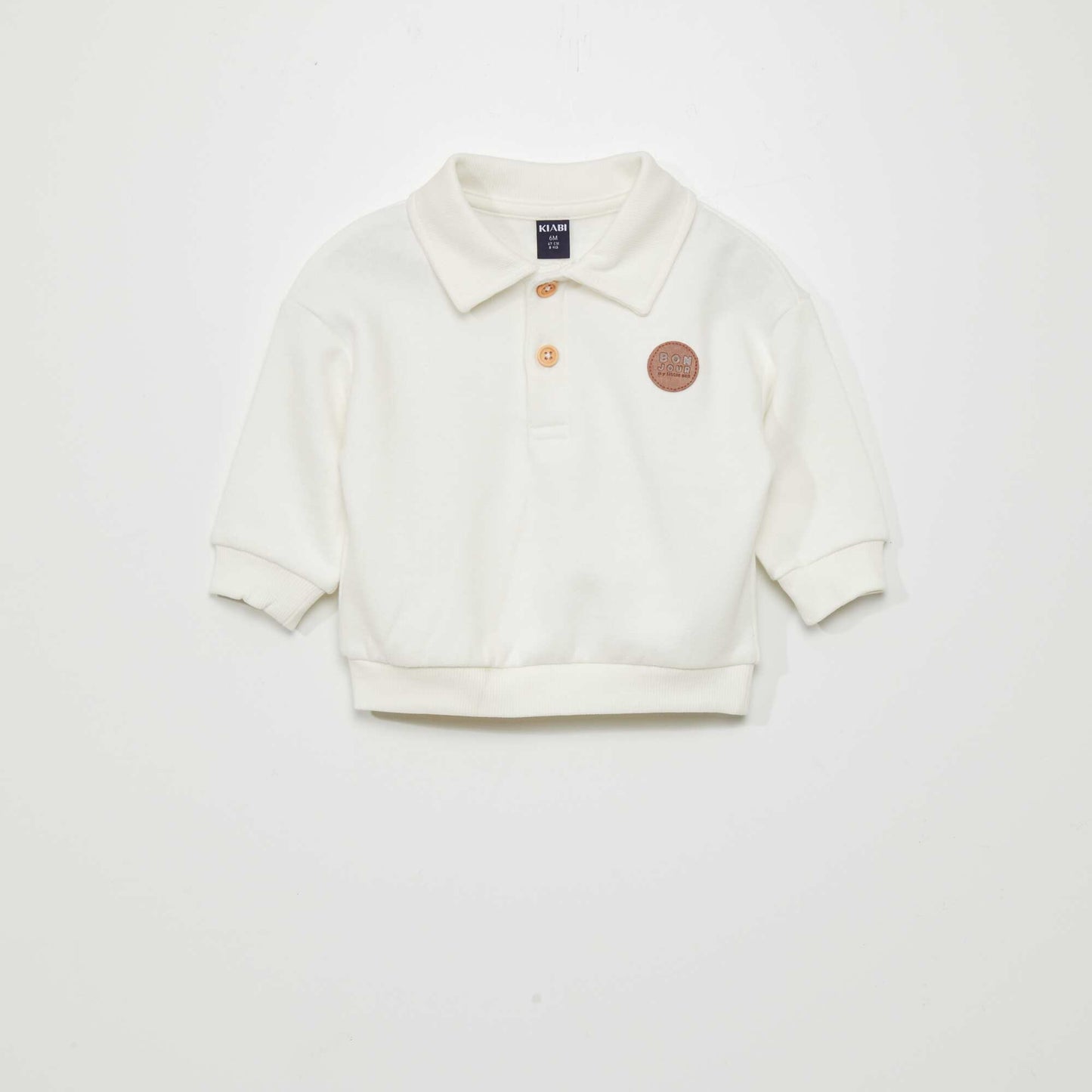 Sweat style polo blanc