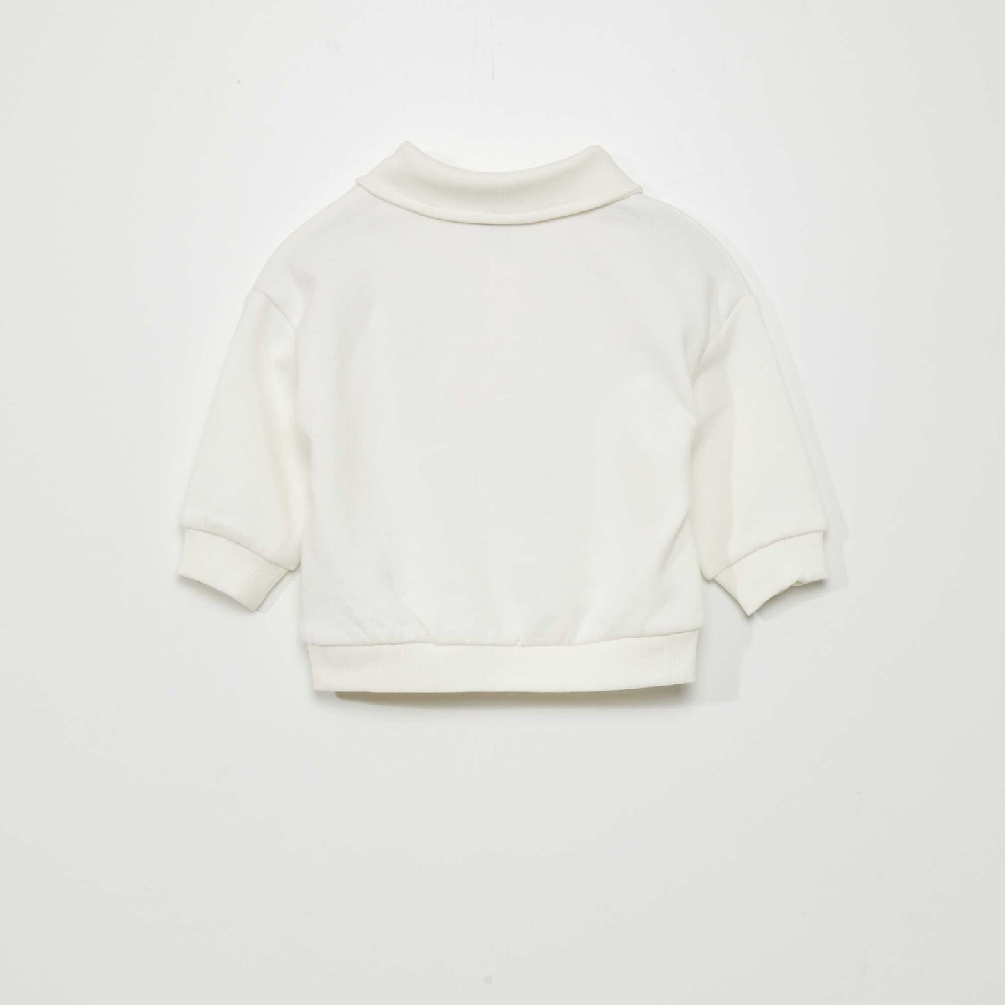 Sweat style polo blanc