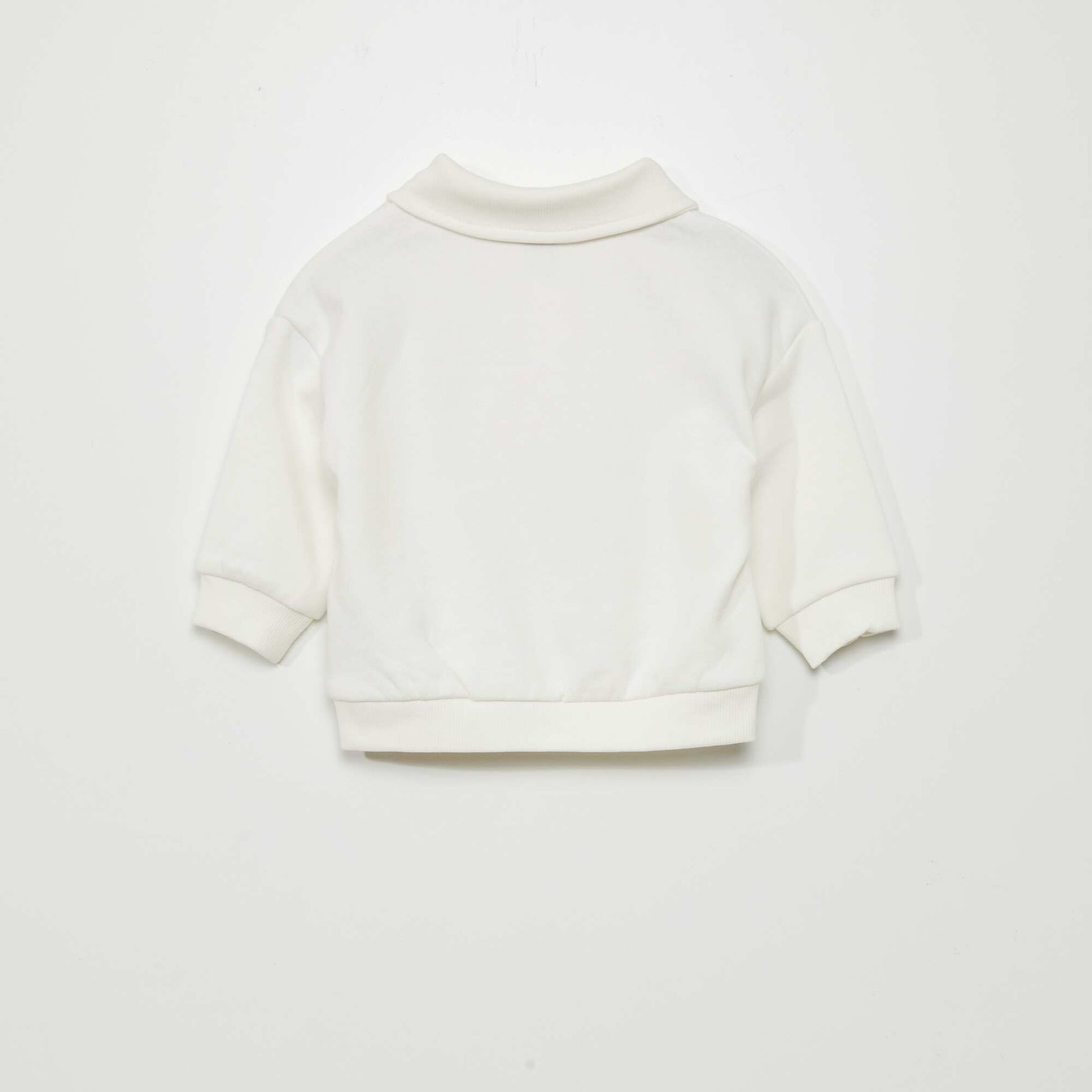 Sweat style polo blanc