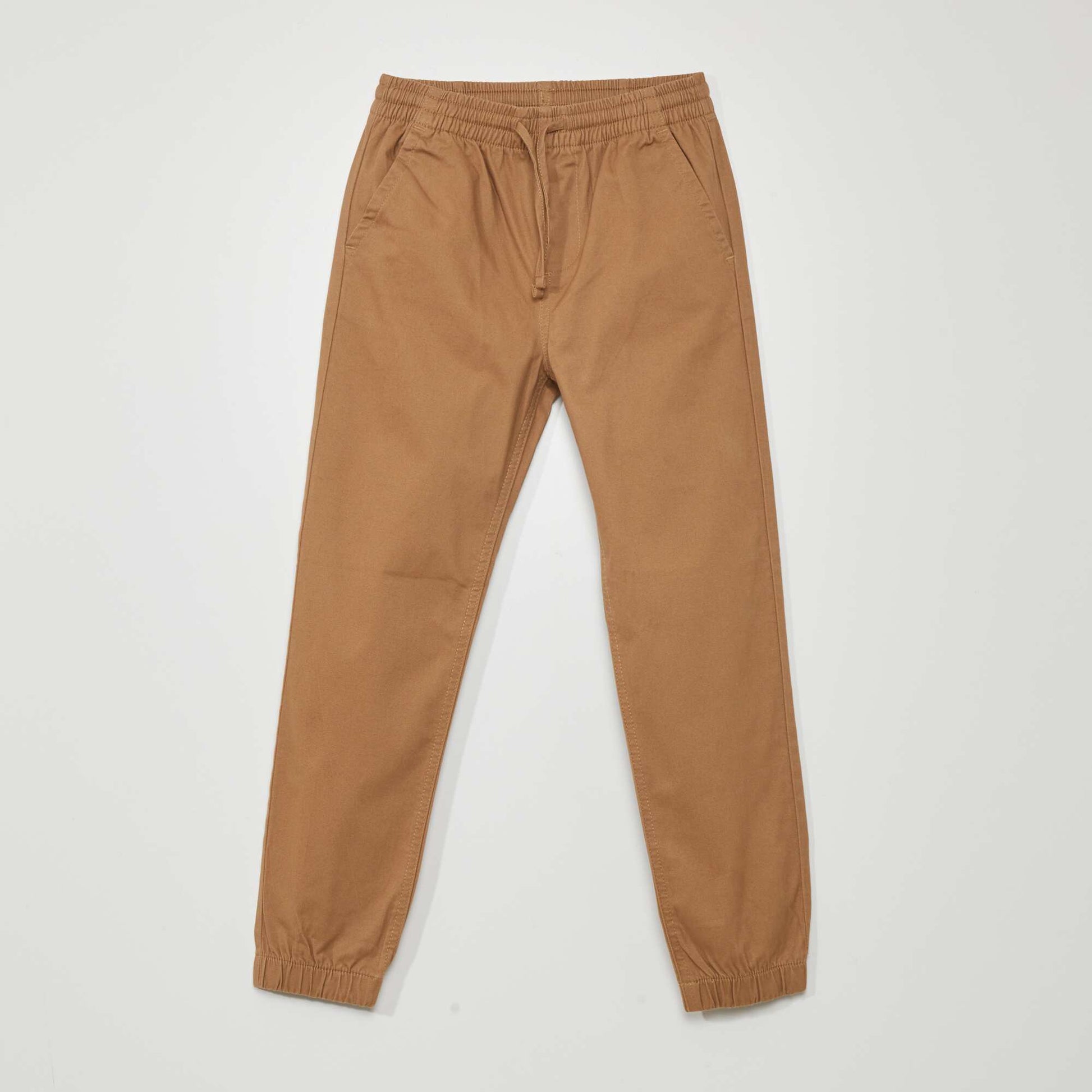 Pantalon jogger avec taille lastiqu e Beige