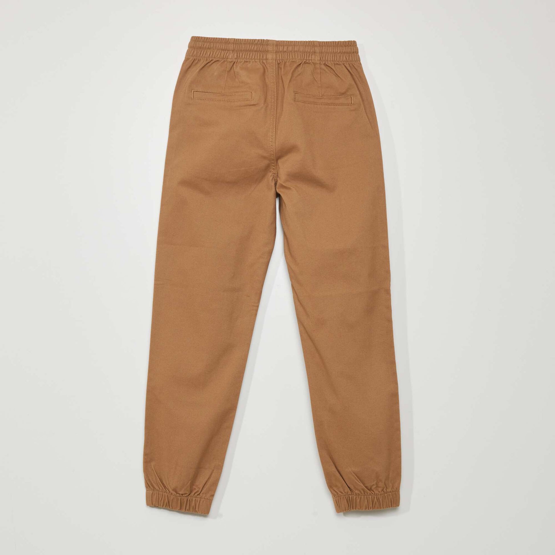 Pantalon jogger avec taille lastiqu e Beige