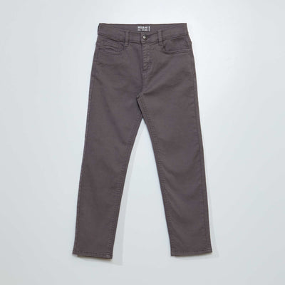 Pantalon regular en twill Gris