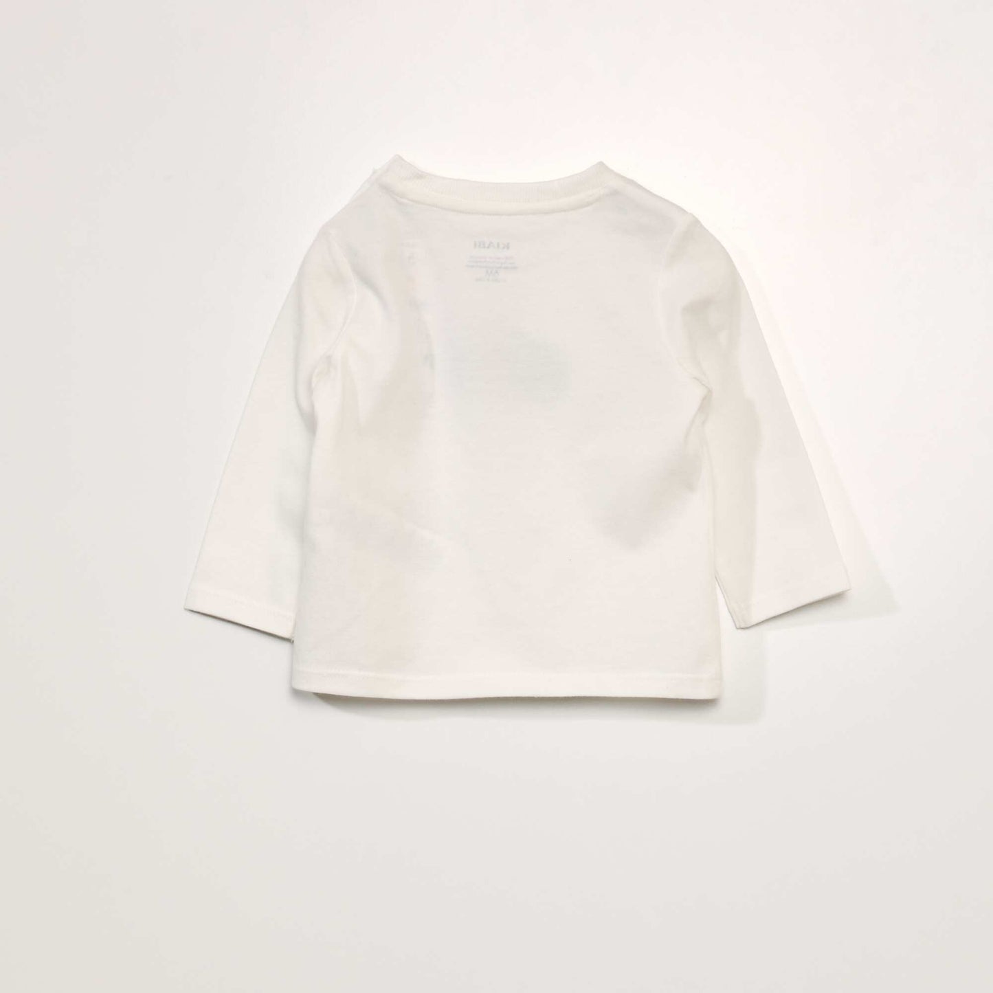 Tee-shirt chin avec imprim en bouclette Blanc