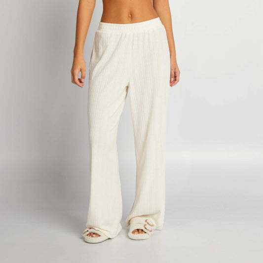 Pantalon de pyjama patte d' l phant Blanc