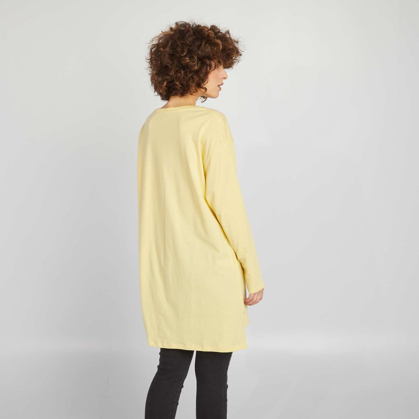 T-shirt long Jaune