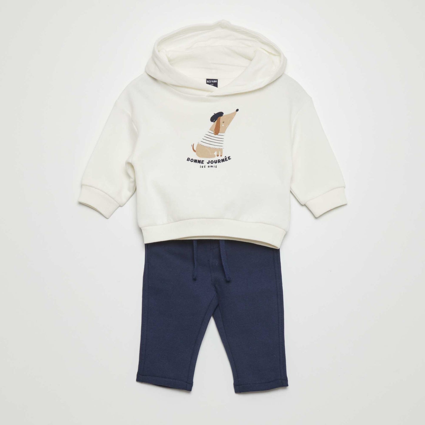 Ensemble Sweat + jogging - 2 pi ces Blanc/bleu
