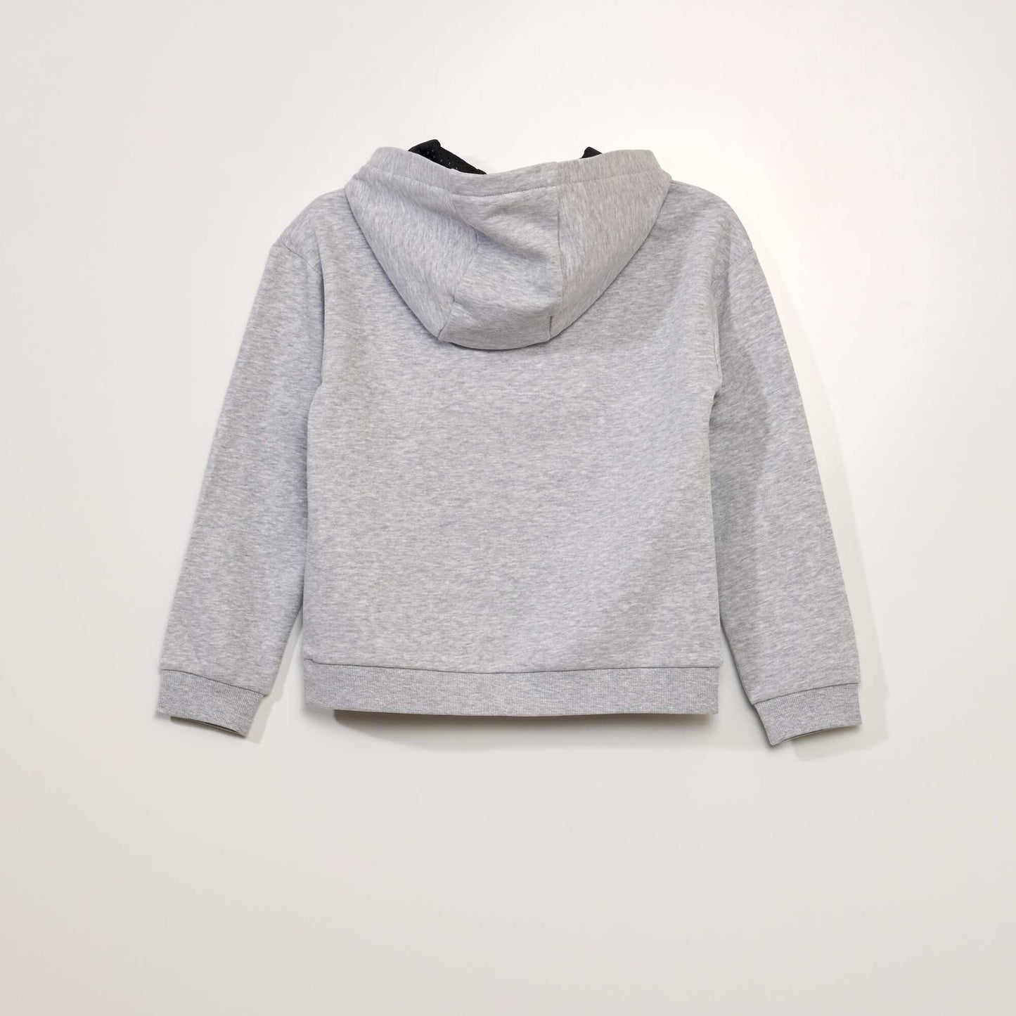 Sweat capuche col zipp Gris
