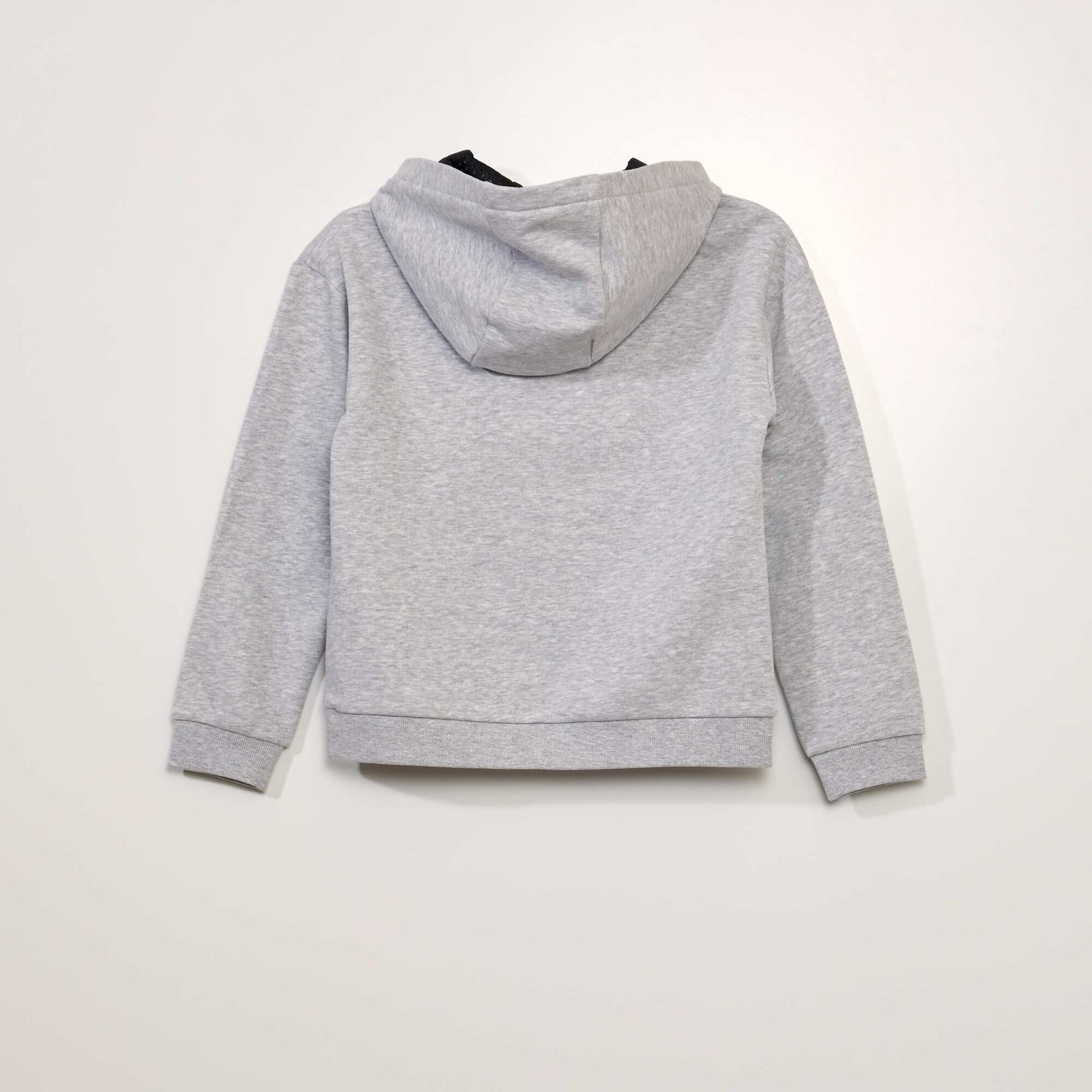 Sweat capuche col zipp Gris