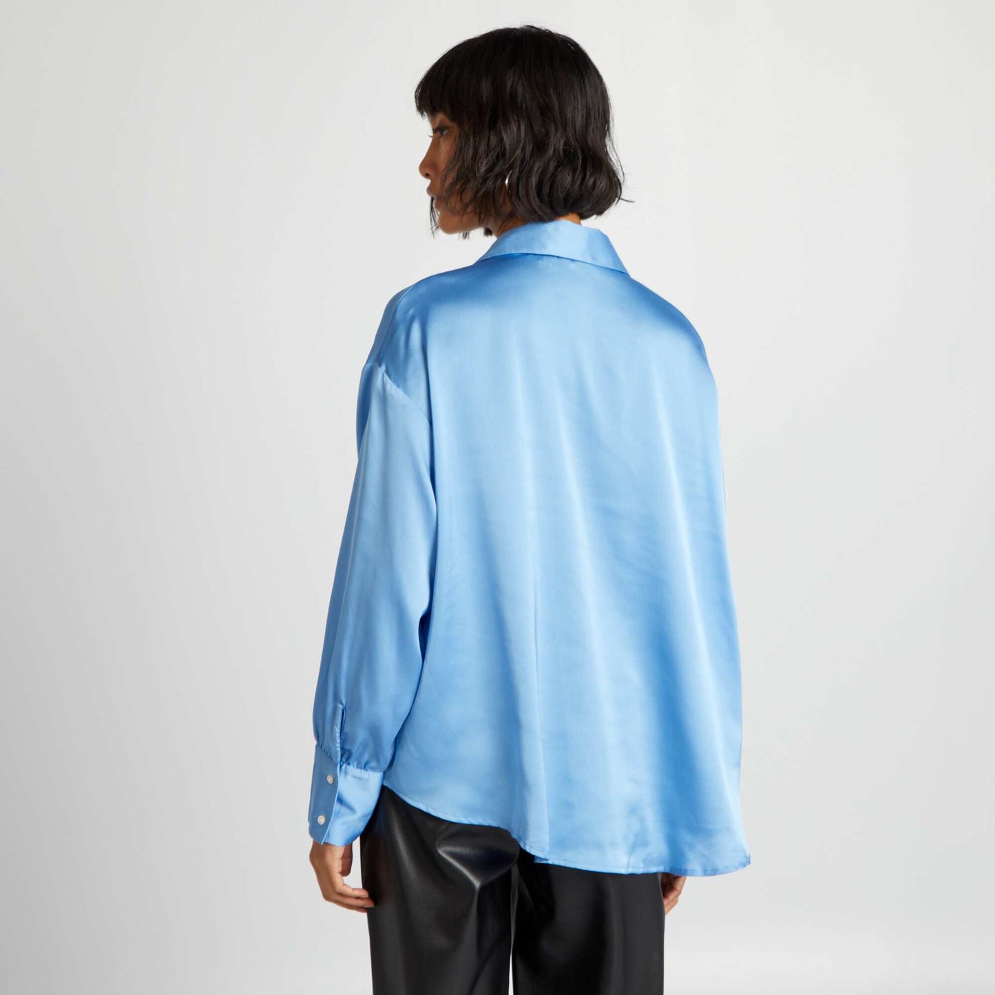 Chemisier satin Bleu