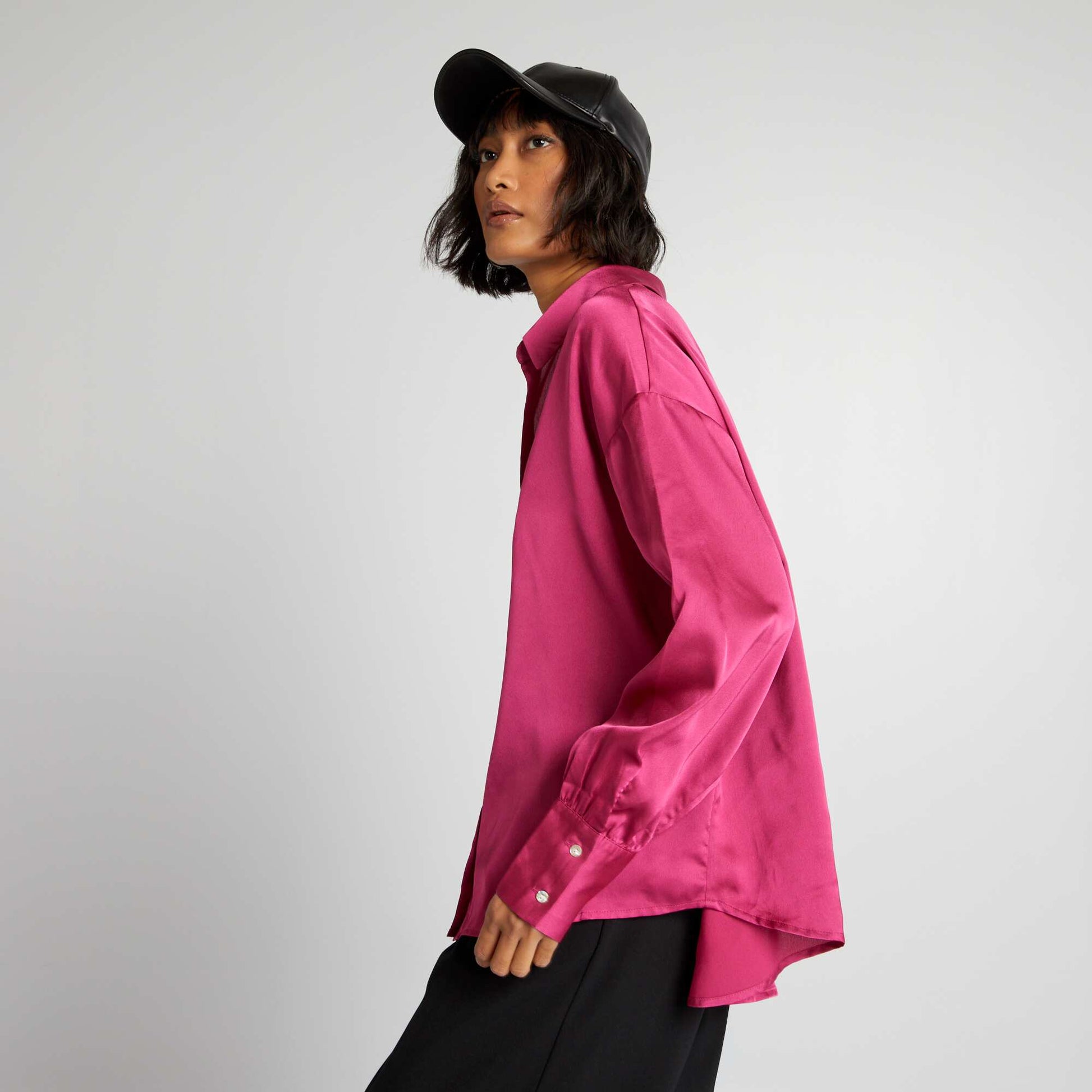 Chemisier satin Rose