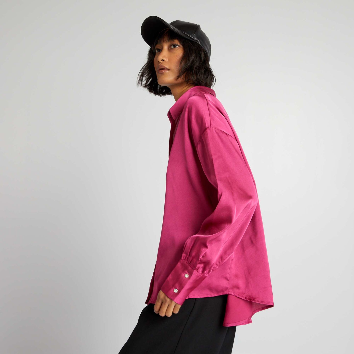 Chemisier satin Rose
