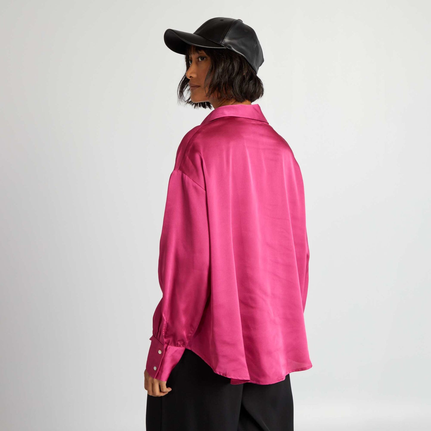 Chemisier satin Rose