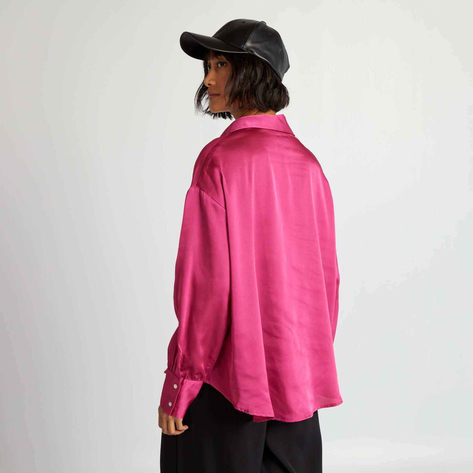 Chemisier satin Rose