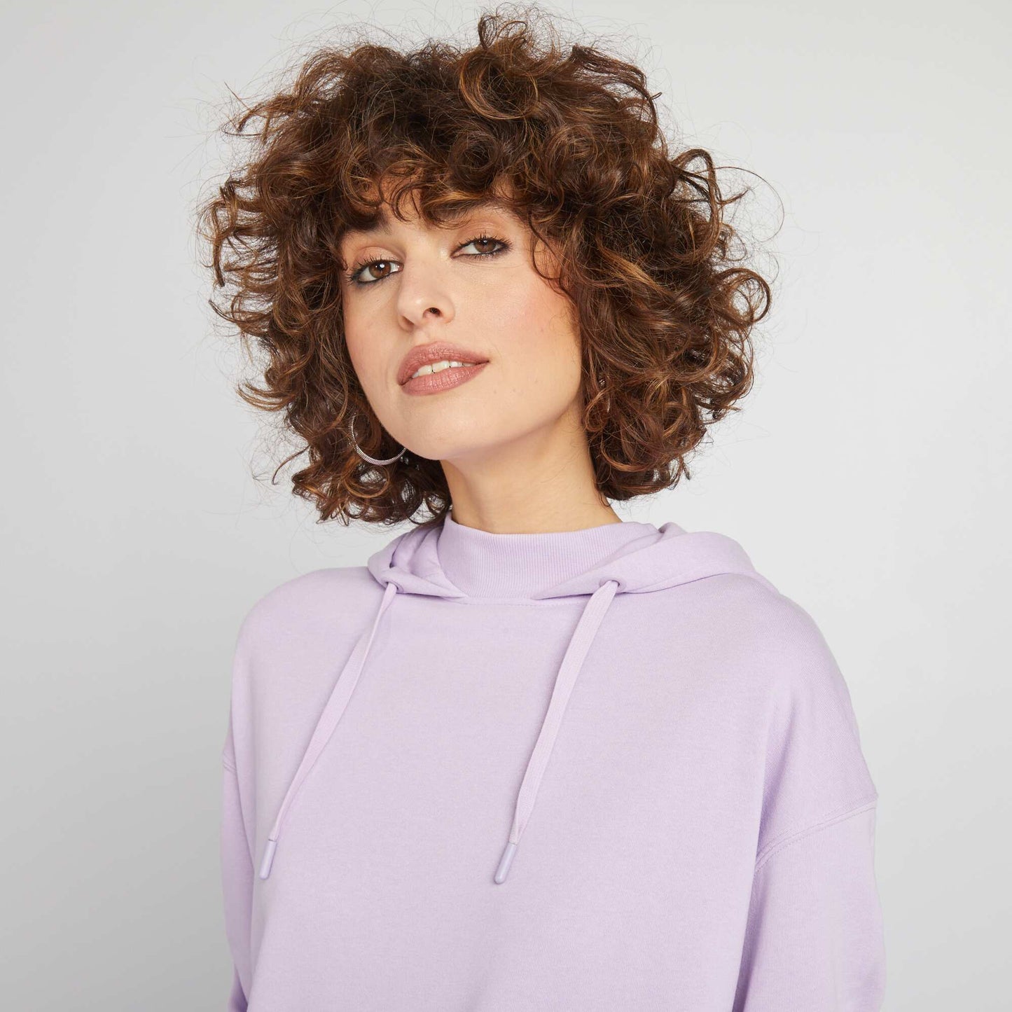 Sweat l ger   capuche Violet