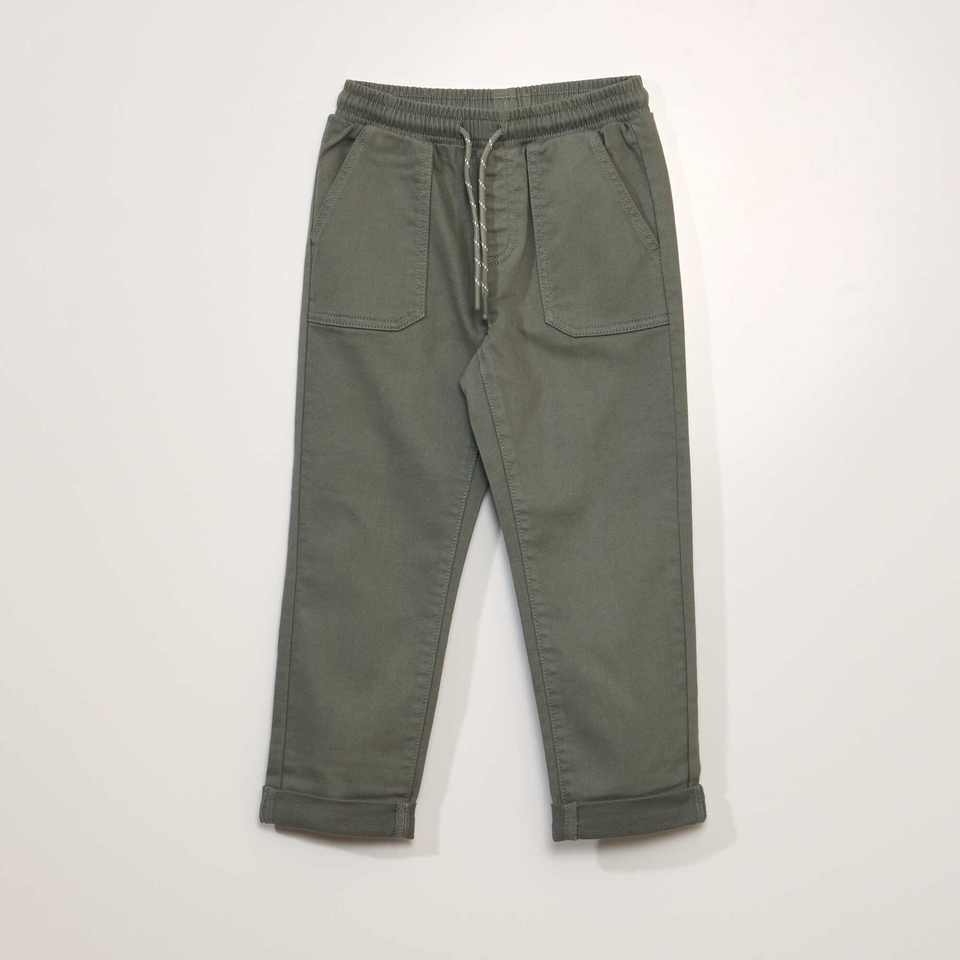 Pantalon chino esprit jogging Kaki