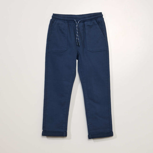 Pantalon chino esprit jogging Bleu