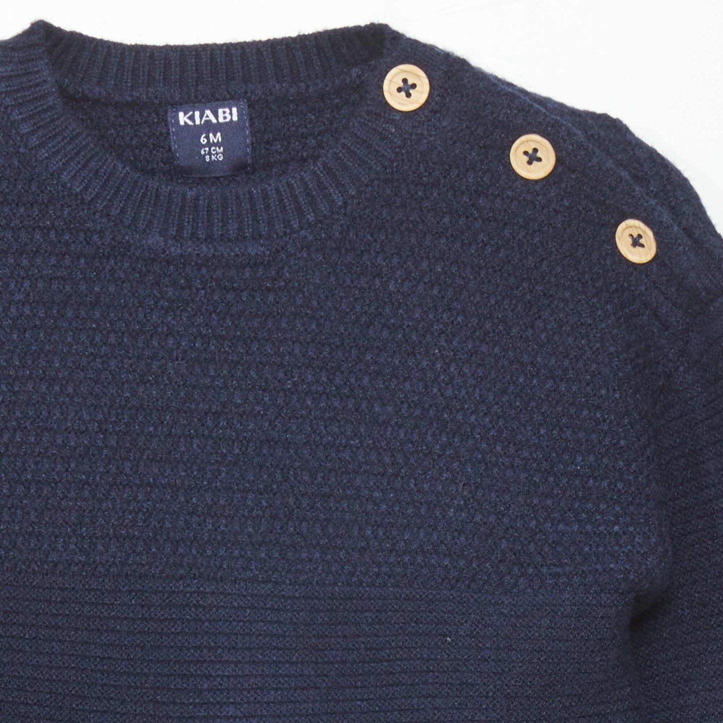 Pull en maille avec boutons sur l' paule Noir