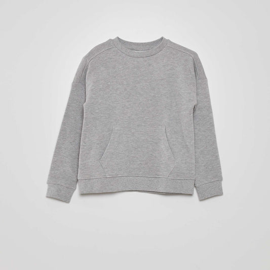 Sweat en molleton fin Gris