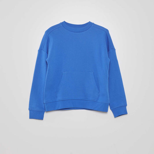 Sweat en molleton fin Bleu