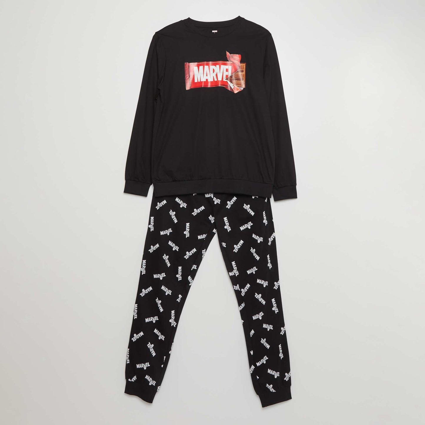 Pyjama long 'Marvel' - 2 pi ces Noir