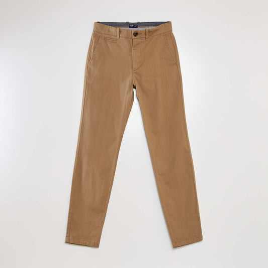 Pantalon chino en twill Beige