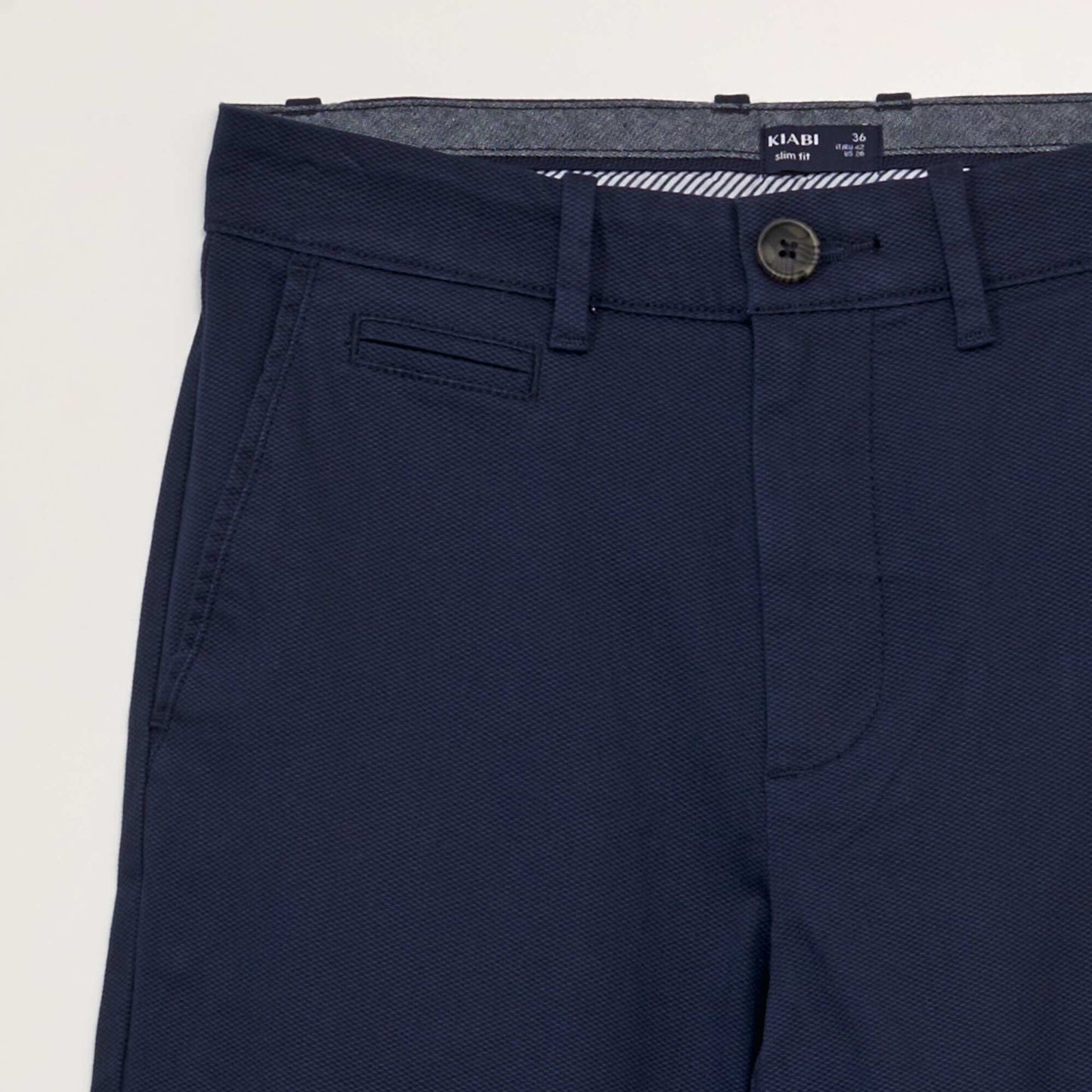 Pantalon chino en twill Bleu marine