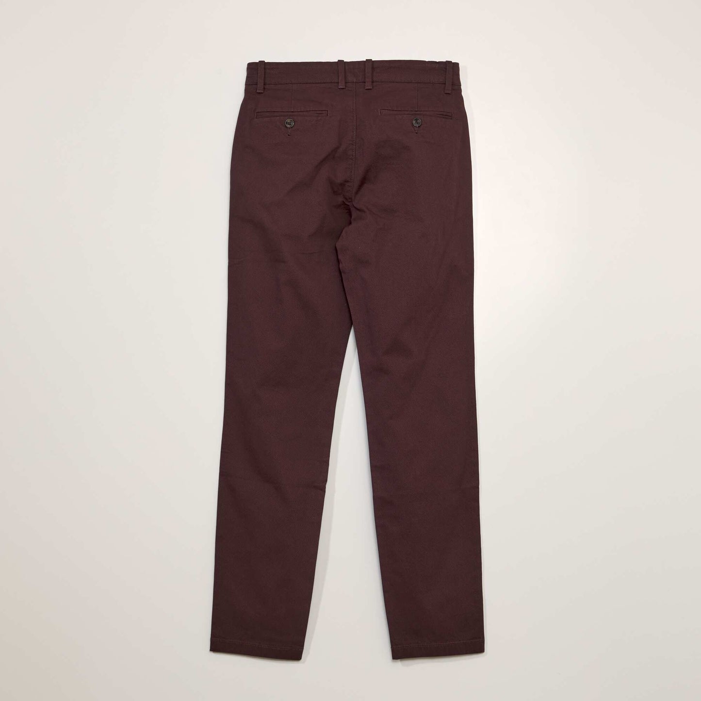 Pantalon chino en twill Bordeau