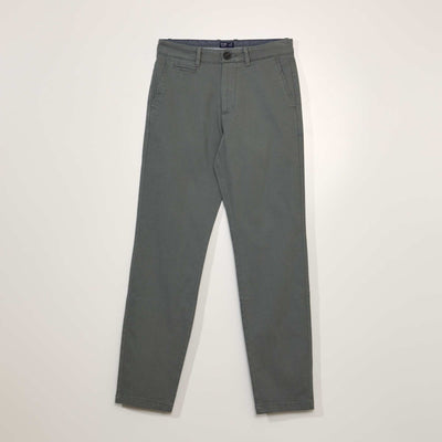Pantalon chino en twill Vert