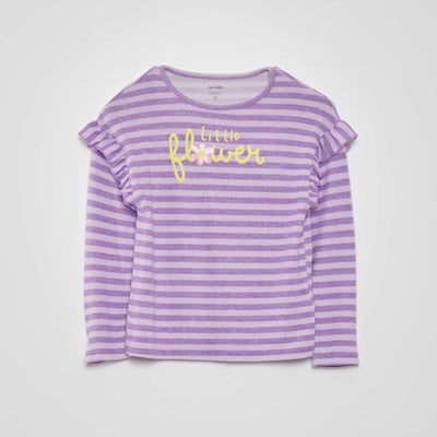 T-shirt en maille doudou Violet