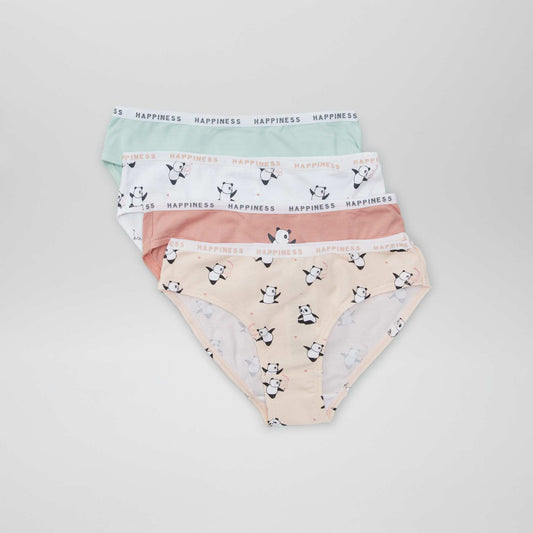 Lot de 4 culottes imprimé 'animal' Panda