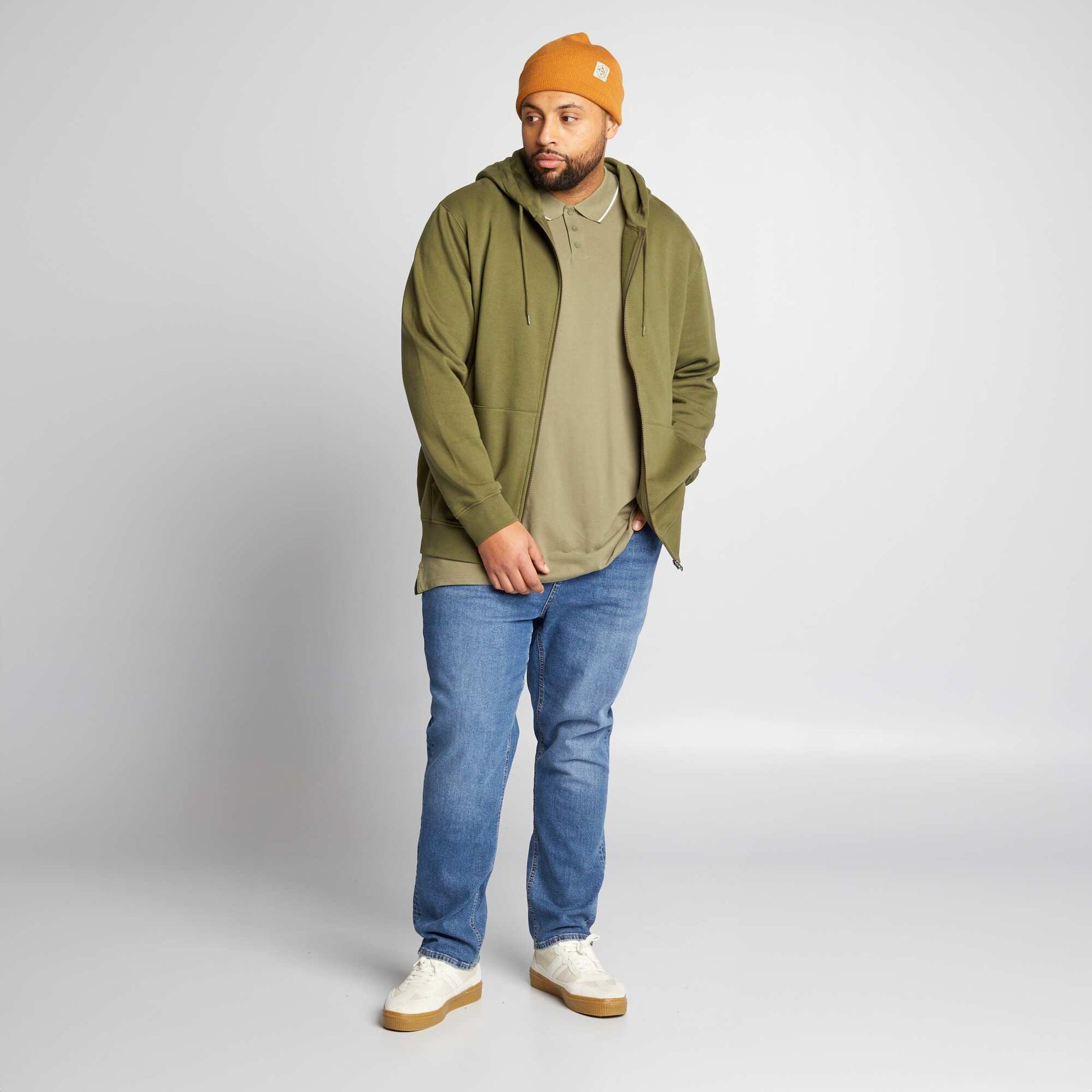 Polo en coton contrastes Vert