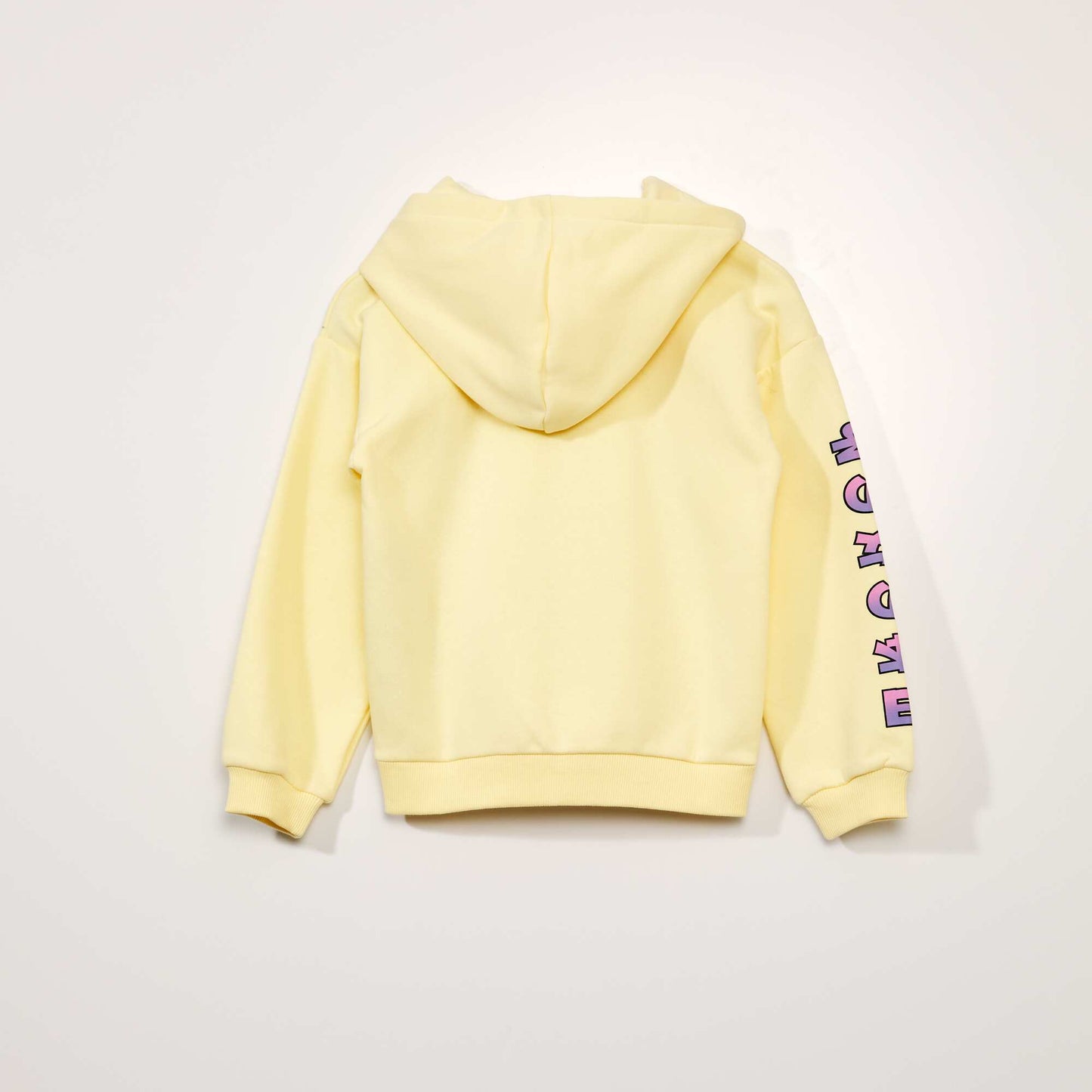 Sweat capuche imprim manga Jaune