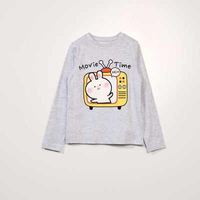 T-shirt en maille jersey 'manga' Gris chin
