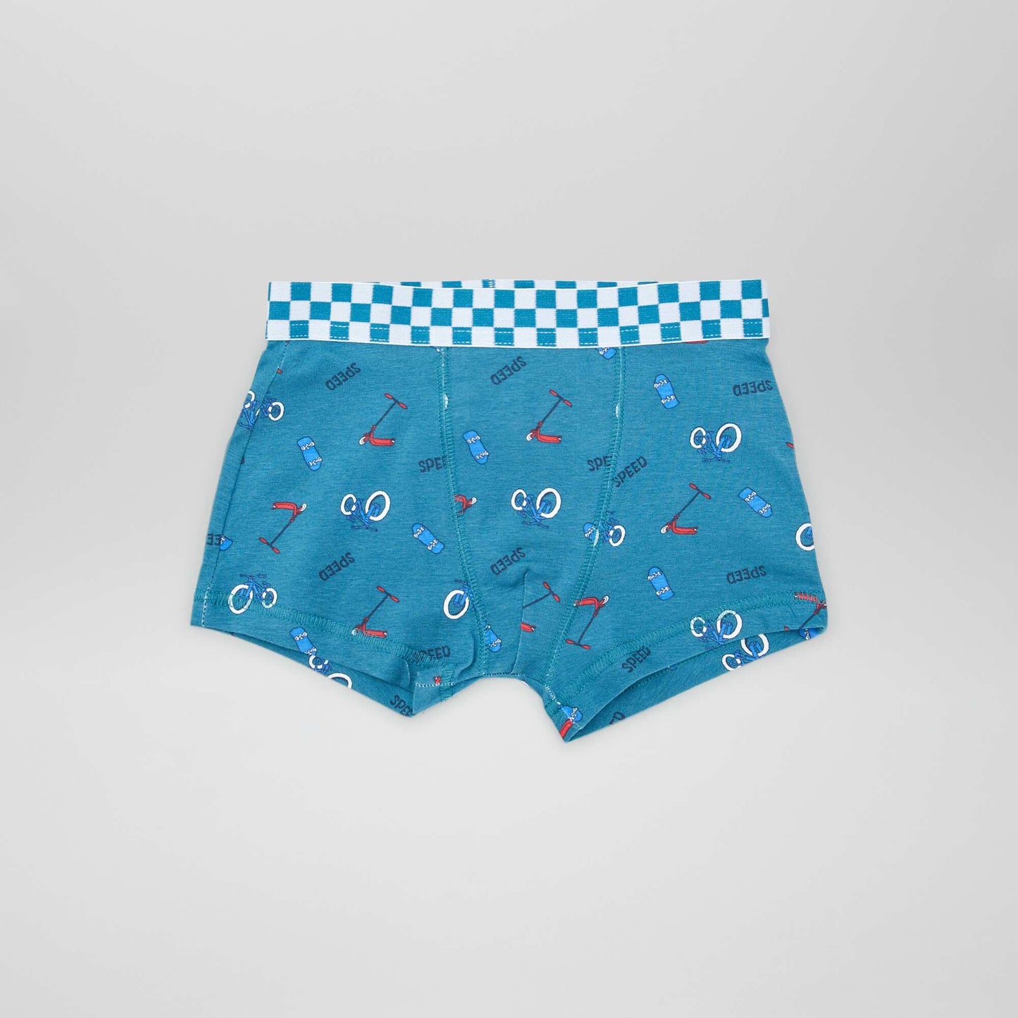 Lot de 3 boxers stretch Blanc/bleu