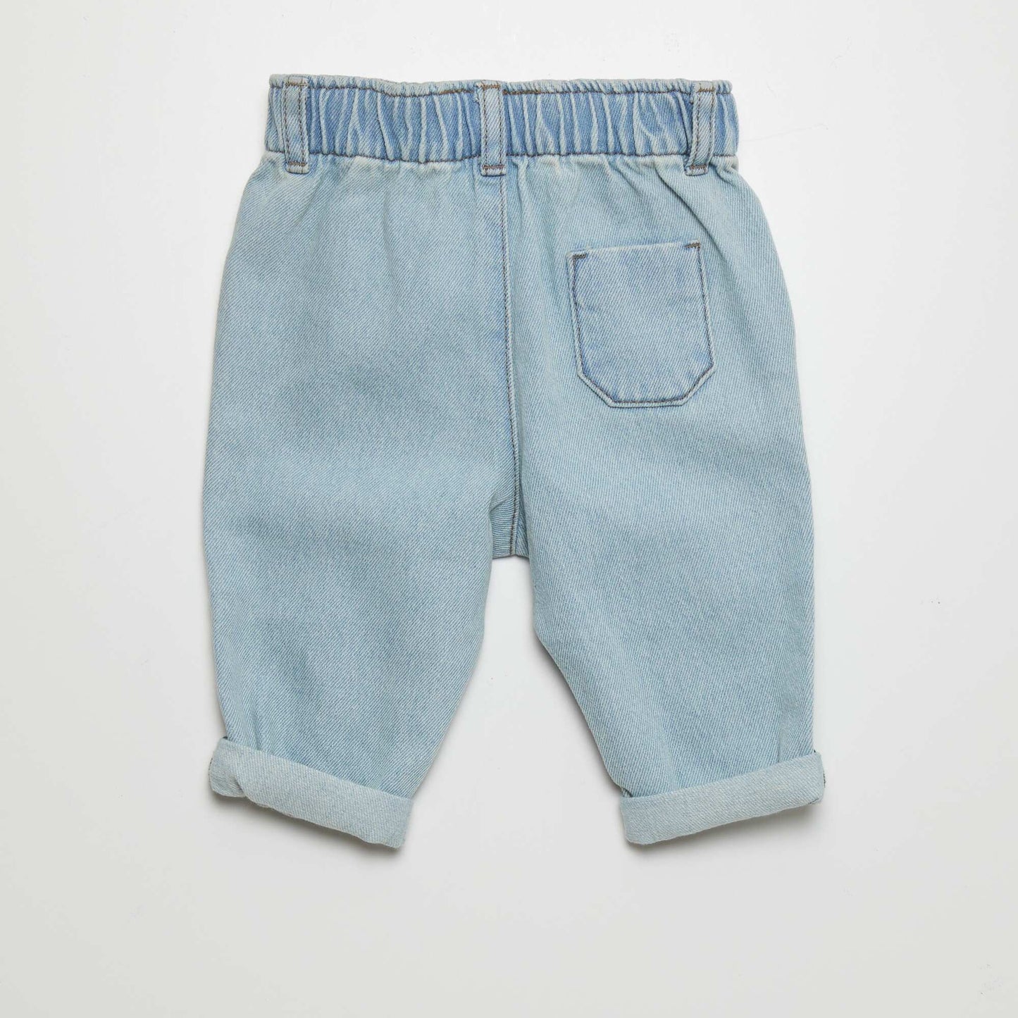 Pantalon denim paper bag Bleu