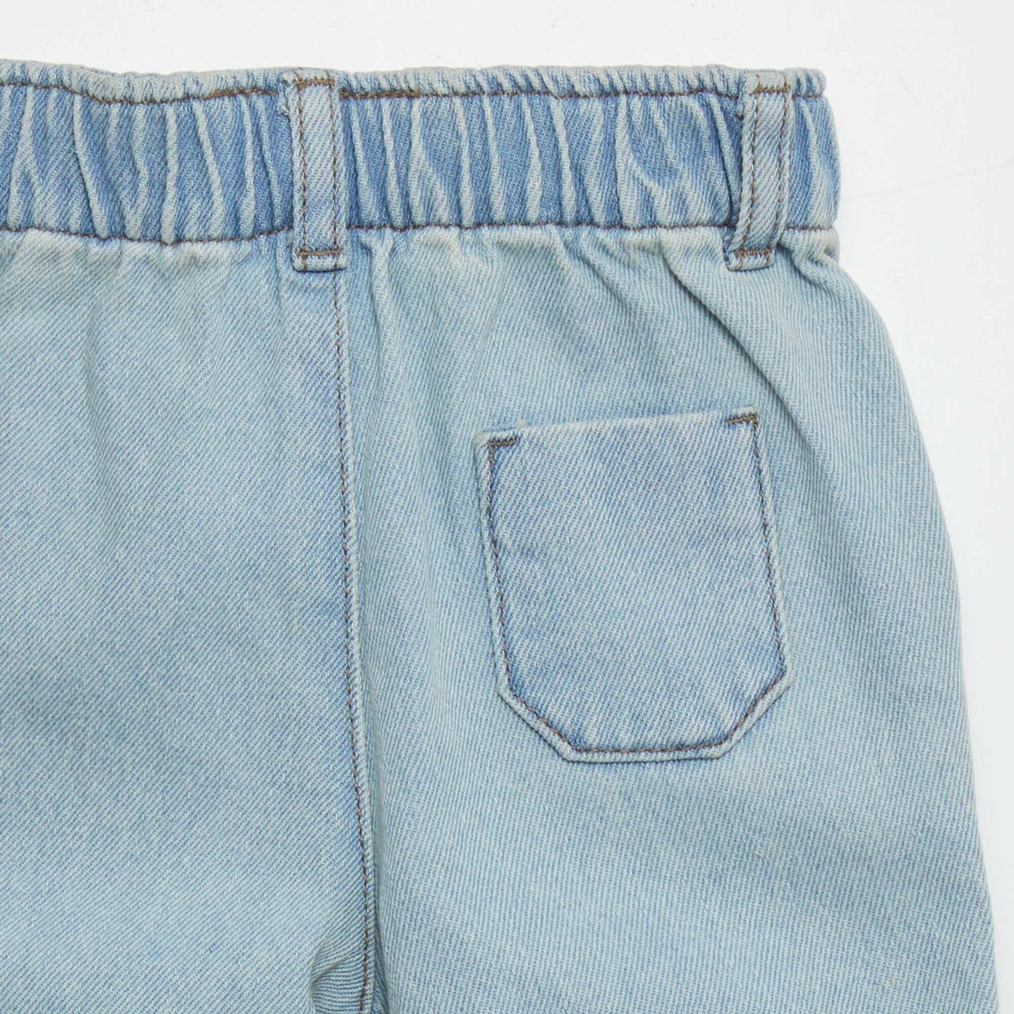 Pantalon denim paper bag Bleu