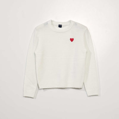 Pull en maille Blanc