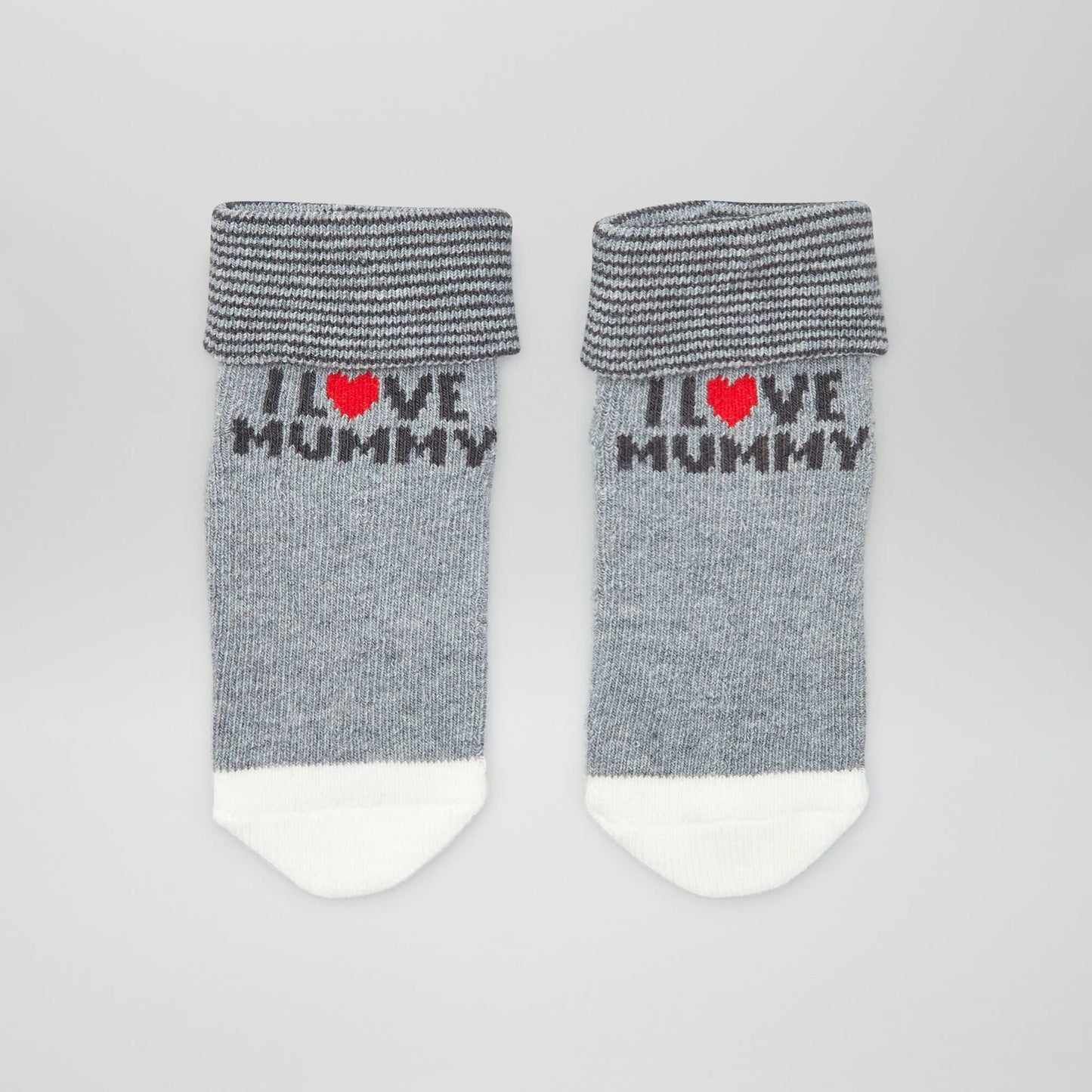 Lot de 2 paires de chaussettes Gris