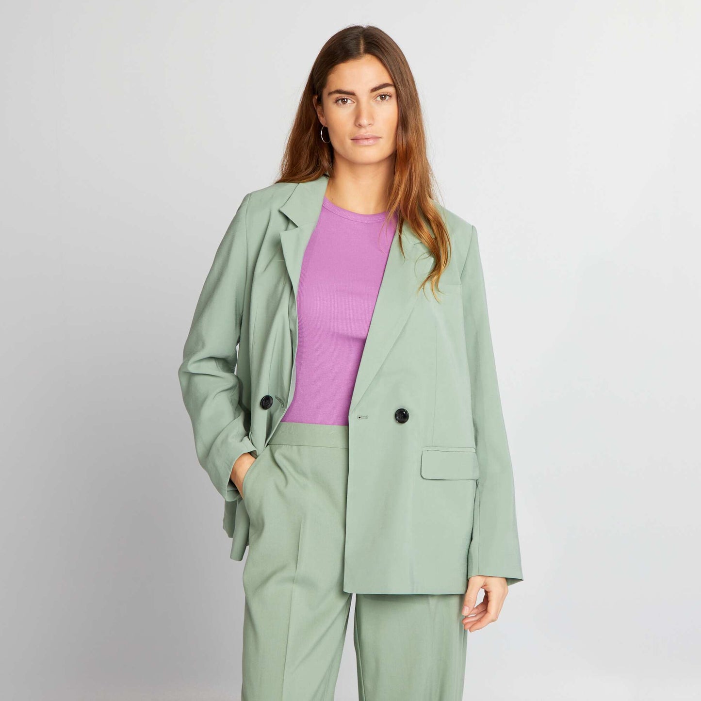 Veste de tailleur longue Vert