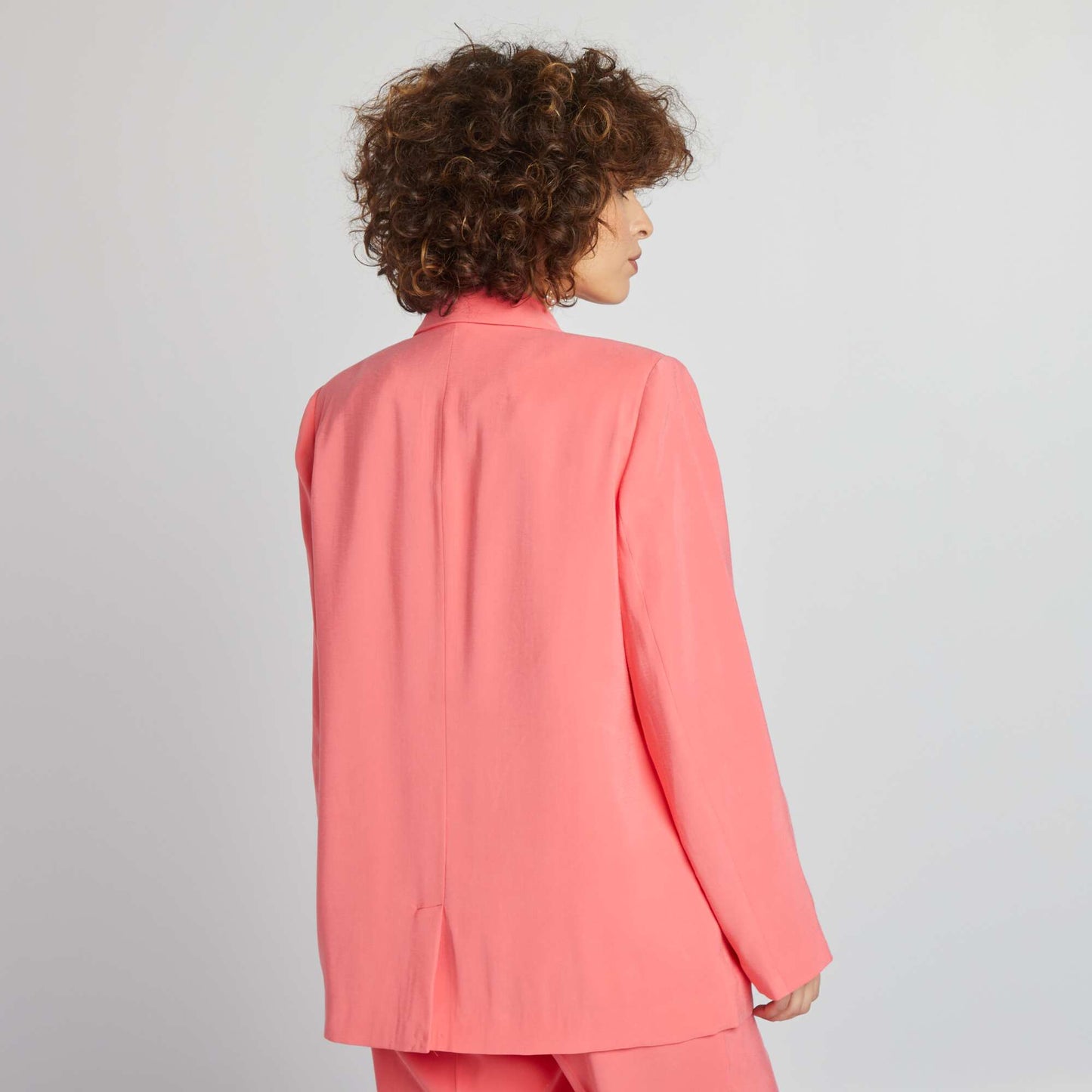 Veste de tailleur longue Rose