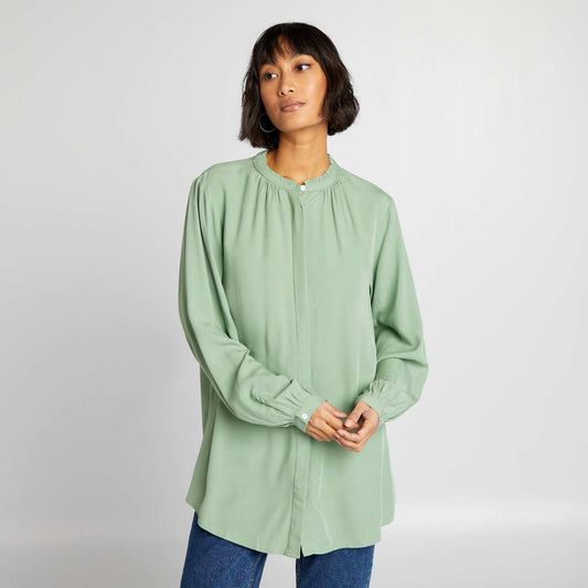 Chemisier col mao Vert