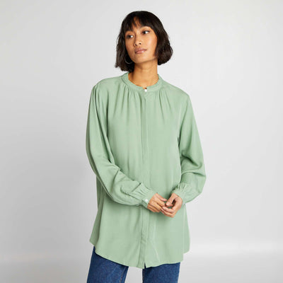 Chemisier col mao Vert
