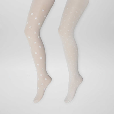 Lot de 2 collants l gers fantaisie Rose