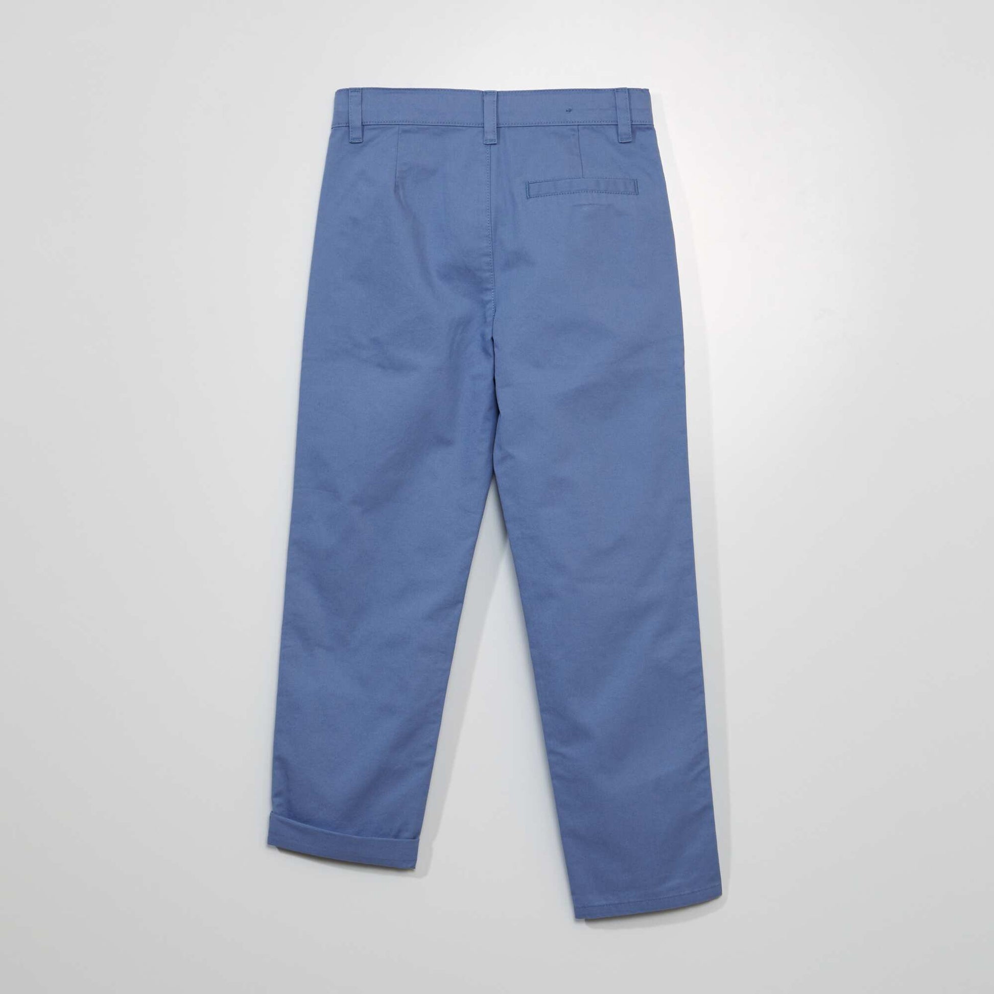 Pantalon chino uni Bleu